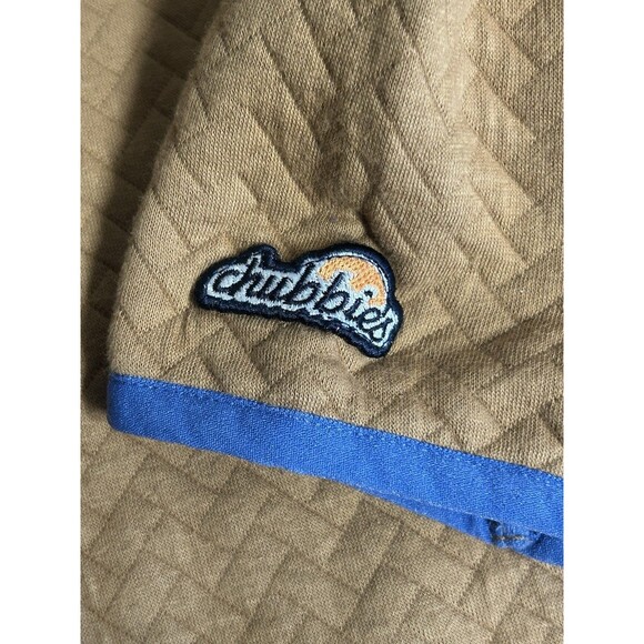NWT Chubbies Men’s The Woodchipper Tan Blue Quilted Full Zip Jacket Size Medium - Picture 4 of 5